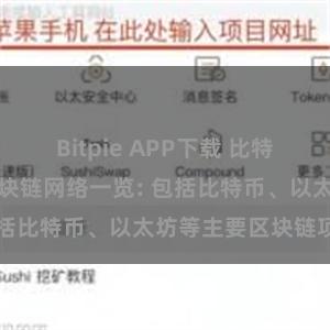 Bitpie APP下载 比特派钱包支持的区块链网络一览: 包括比特币、以太坊等主要区块链项目