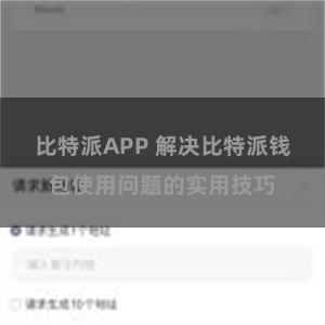 比特派APP 解决比特派钱包使用问题的实用技巧