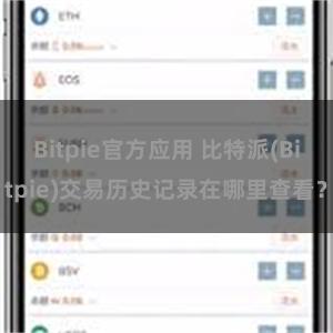 Bitpie官方应用 比特派(Bitpie)交易历史记录在哪里查看？