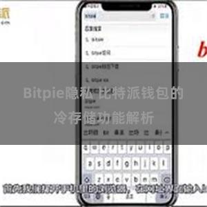 Bitpie隐私 比特派钱包的冷存储功能解析